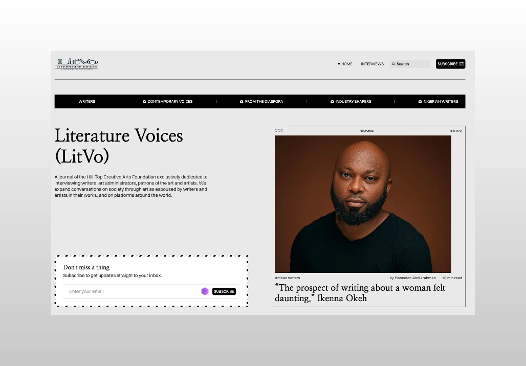 Literature Voices (LitVo) project screenshot