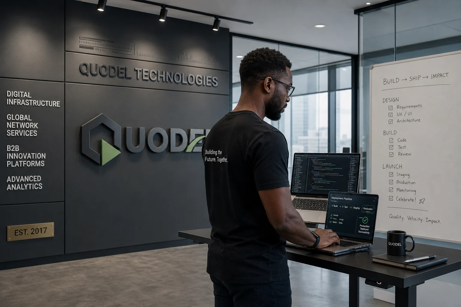 Person working on laptop